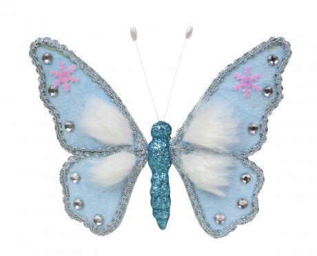 WHITE&BLUE motýľ modrý