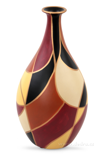 KERAMICKÁ váza ručne zdobená