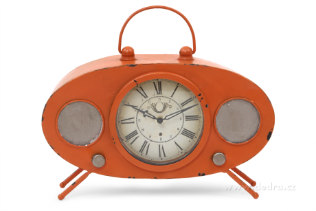 HODINY dizajn retro rádio oranžové