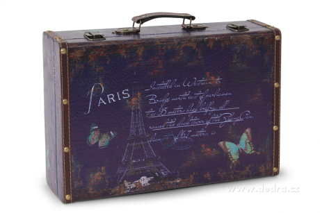 PARIS dekoratívny kufor výška 31 cm