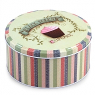 KOVOVÁ dóza s motívom muffinov priemer 17 cm KOVOVÁ dóza s motívom muffinov priemer 17 cm