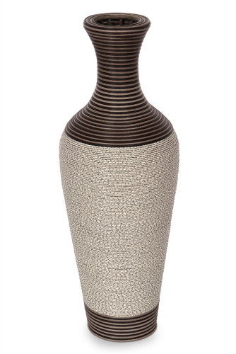 KERAMICKÁ váza šedo - hnedá