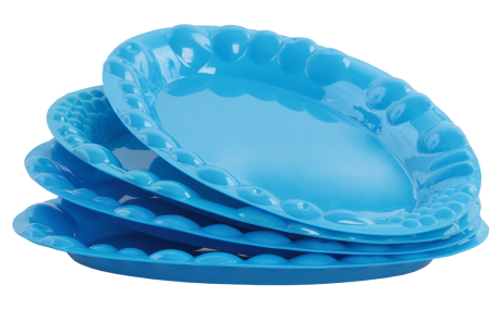 PLASTOVÝ tanier modrý sada