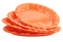 PLASTOVÝ tanier oranžový sada PLASTOVÝ tanier oranžový sada