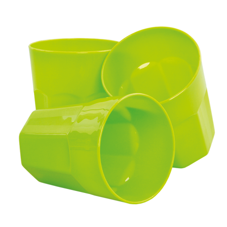PLASTOVÝ pohár zelený sada