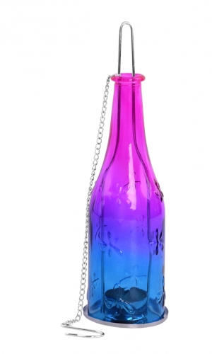 ZÁVESNÁ fľaša ružovo - modrá 