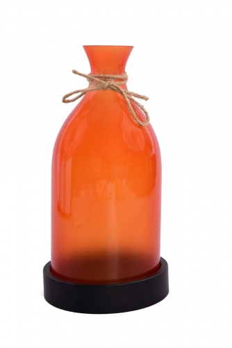SVIETNIK v tvare vázy oranžový
