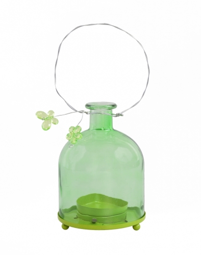 SVIETNIK v tvare fľaše zelený 