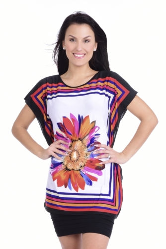 ALISON tričko multicolor flower