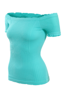 YVETTE top s rukávmi mentolový YVETTE top s rukávmi mentolový