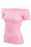 YVETTE top s rukávmi ružový YVETTE top s rukávmi ružový