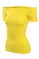 YVETTE top s rukávmi žltý YVETTE top s rukávmi žltý