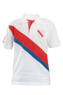 PIQUÉ POLO bielo - červené PIQUÉ POLO bielo - červené