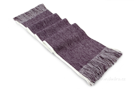 PLETENÝ šál fialovo - šedý