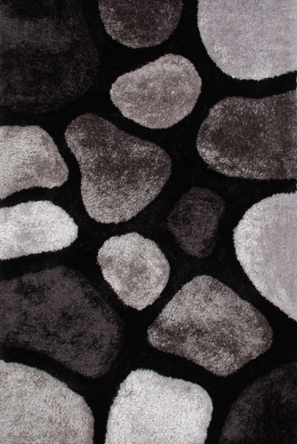 SHARON 3D koberec čierno - šedý 100 x 150 cm