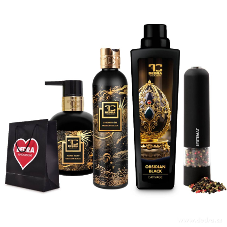 PÁNSKÁ valentýnská sada OBSIDIAN BLACK 