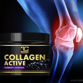 200 g COLLAGEN ACTIVE, kolagenový nápoj, černý rybíz, 30 denních dávek 