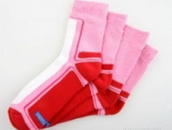 2 páry dámskych ponožiek - ružovo-biele