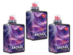Sada 3 ks gel na praní bílého i barevného prádla s antimikrobiální přísadou, BACILEX® 