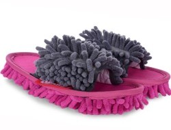 UPRATOVACIE papuče veľkosť 36 - 40 šedo - ružové
