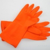 OCHRANNÉ gumené rukavice oranžové