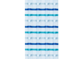 Záclona modro-tyrkysová s originálnymi pruhmi saténového lesku