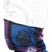 MULTIFUNKČNÁ šatka modro-fialová s maskami