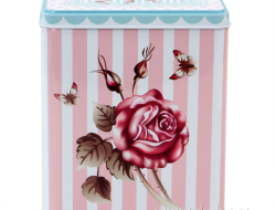 ROSE & BUTTERFLY hranatá dóza výška 16 cm