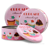 3 ks kovová dóza s motívom Cupcake