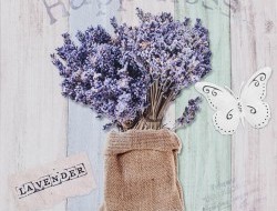 HAPPINESS lavender 3D obraz