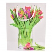 DARČEKOVÁ  taška s motívom tulipánov veľkosť M