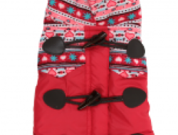ZIMNÝ kabátik s kapucňou červený