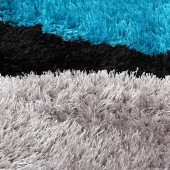 SHARON 3D koberec čierno - modrý 100 x 150 cm