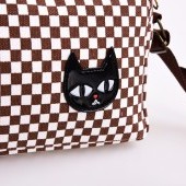 CAT taška s hnedými kockami
