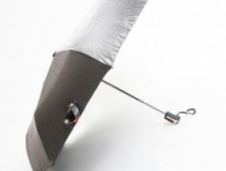 Automatický dáždnik - strieborný metalický