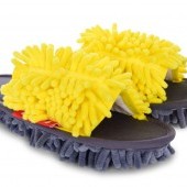 SAMOCHODKY upratovacie papuče žlto - šedé