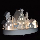 ZIMNÁ dedinka s LED osvetlením