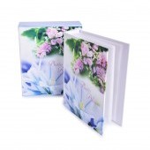ROMANTIC fotoalbum modrý s kvetmi