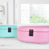 Kovový chlebník PASTEL BREAD s odklápacím vekom
