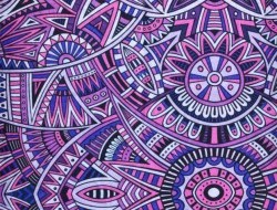 MULTIFUNKČNÁ šatka lila mandala