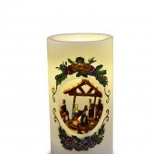 XXL LED sviečka s hrajúcim Betlehémom