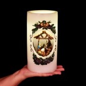 XXL LED sviečka s hrajúcim Betlehémom