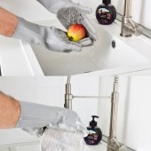 SILIKÓNOVÁ rukavica na umývanie povrchov šedá