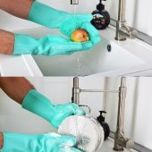 SILIKÓNOVÁ rukavica na umývanie povrchov zelená