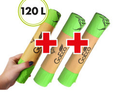 Sada 2+1 ZDARMA ekopytel na odpadky, z kukuřice, 100% kompostovatelný GoEco® 