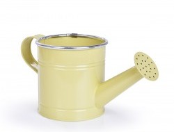 22 cm Dekorativní kovová konvička, vanilková 