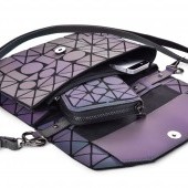 Crossbody KABELKA, reflexne svietiace pri dopade svetla, CHAMELEON GEOMETRIC