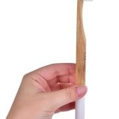 SADA 1+1 | GoEco® BAMBOO | Zubní kartáček 10 000 vláken | Ultra jemné a husté štětinky | bílý 