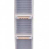 Pojazdný regál SLIM BOX s transparentnými zásuvkami 18 cm 