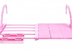 Nastaviteľný sušiak na radiátory, 32 až 60 cm, ružový